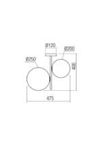 Stropna svetilka TALIS PL 2X42W E27 BRONZE - slika 3