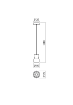 Stropna svetilka YONA SU LED 5W+5.5W 3000K WH - slika 3