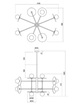 Stropna svetilka PLATO SU G9 8X10W D100 SBK - slika 3