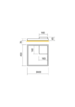 Stenska svetilka/Stropna FEBE AP/PL LED SQ 30W 4000K D400*400 MGD - slika 3