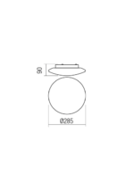 Stropna svetilka ANTIBA PL LED 18.5W 3000K IP44 WHITE - slika 3