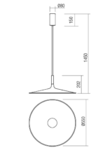 Stropna svetilka KAI SU SMD LED 25W 3000K D550 MWH - slika 3