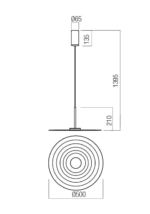 Stropna svetilka LAKE SU SMD LED 13W 3000K D500 MWH - slika 3