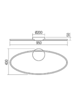 Stropna svetilka LEO PL LED 48W CCT+3STEP BRASS - slika 3