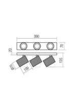 Mini reflektor DELPHI PR 3X7W GU10 H100 SBK - slika 3