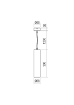 Stropna svetilka CORINTH SU 1X7W GU10 H300 MGD - slika 3
