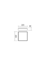 Stropna svetilka MARINA PL LED SMD 12W IP65 DG 3000K - slika 2