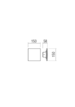 Stenska svetilka AURA AP LED 8W IP65 SWH 3000K (5.6) - slika 2
