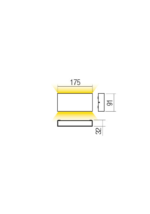 Stenska svetilka KAMAL AP LED 12.8W IP54 SWH 3000K - slika 2