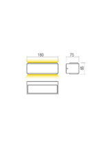 Stenska svetilka DASH AP LED 9W IP65 DG 3000K - slika 2