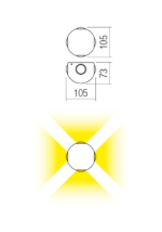 Stenska svetilka MILESTONE AP LED SMD 12W IP54 MWH 3000K - slika 2