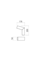 Stenska svetilka WOODY AP LED 10W IP54 DG 3000K - slika 2