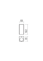 Stenska svetilka BRIO AP LED COB 10W IP54 CO 3000K - slika 2