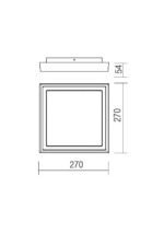 Stropna svetilka BEZEL PL M LED 25W IP54 SWH 3000K (SQ) - slika 2