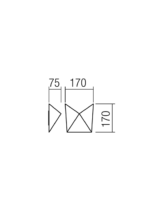 Stenska svetilka KIKO AP LED 7,5W IP54 SBK 3000K - slika 2