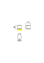Stenska svetilka ETA AP LED COB 6W IP54 DB 4000K - slika 2