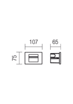 Stenska svetilka INNER AP INC SMD LED 1X3W IP65 SWH 3000K (SQ) - slika 2