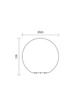 Okrasna svetilka BALOO CD 56CM E27 1X23W IP65 OPAL - slika 2