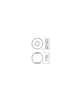 Vmesni difuzor BILIA LAMPSHADE (double connection) LED 3W 3000K D120 SBK - slika 3