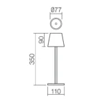 Polnilna namizna svetilka MOBY VE LED 3,5W IP44 3000/4000/5000K (5.1.2) - slika 6