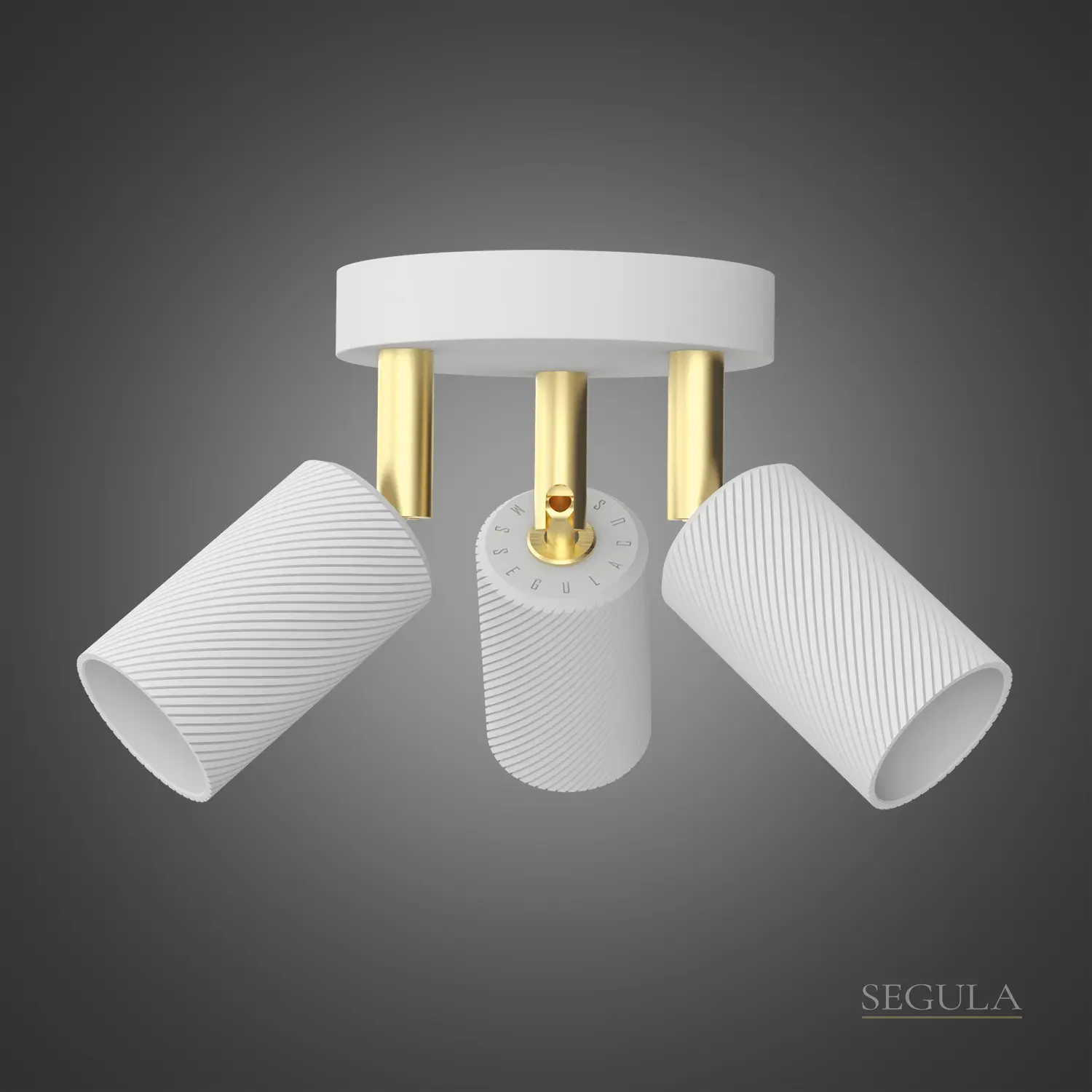 segula-70248 Stensko svetilo BRONX 3x Wave - Bela - slika 1