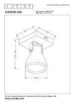 Stropna svetilka CONCRI-LED 2050861