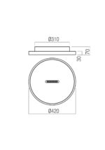 Stropna svetilka BUTTON PL LED 24W+13W CCT 2700K-3000K WH - slika 3