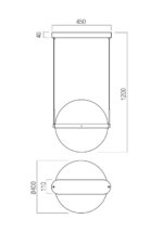 Stropna svetilka ATLAS SU LED 34W IP20 BRASS GD 3000K - slika 3