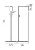 Talna svetilka ROLF LAMP GU10 1x7.5W SBK/BRONZE - slika 3