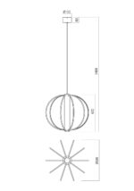 Stropna svetilka MOSS SU LED 41W 3000K D500 MGD - slika 3