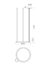 Stropna svetilka HALLEY SU LED 50W WH - slika 3