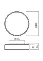 Stropna svetilka HOVER PL LED RD 30W+10W CCT WH - slika 3