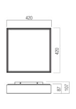 Stropna svetilka HOVER PL LED SQ 30W+10W CCT WH - slika 3