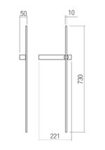 Stenska svetilka TANGENT AP LED 6W CCT 2700K-3000K MGD - slika 3