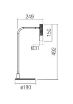 Namizna svetilka DRILL VE LED 8W 2700K GD - slika 3