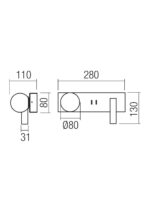 Stenska svetilka NORMA AP LONG LED 5W+3W 2700K WH - slika 3