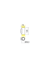Stenska svetilka RAM AP LED COB 2X3.5W IP65 SWH 3000K (Ro) - slika 2