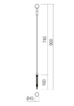 Talna svetilka TORCH PICKET H90 LED 1.5W IP65 CO 3000K (Ro) - slika 2