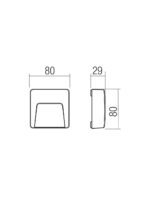 Stenska svetilka HOLOS STEP LIGHT LED 1.5W IP65 DG 3000K - slika 2