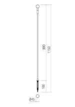 Talna svetilka TORCH PICHET H115 LED 1.5W IP65 DG 2700K (Ro) - slika 2