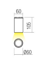 Stropna svetilka RAM PL LED COB 4W IP65 DG 2700K (Ro) - slika 2