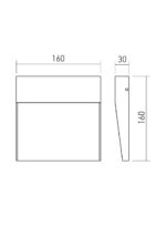 Stenska svetilka LANDER AP LED SMD 6W IP54 SWH 2700K (SQ) (5.1.2) - slika 2