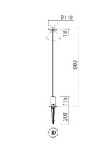 Talna svetilka ELFIC PICKET/ST H90 LED SMD 12W IP54 DGR 2700K - slika 2