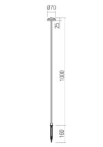 Talna svetilka SPILLO PICHET H100 LED 3.5W IP65 CO 2700K - slika 2