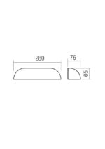 Stenska svetilka URON AP LED 8.7W IP65 DG 3000K - slika 2