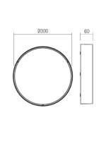 Stropna svetilka NOX PL LED 29,5W DALI IP65 CCT2700K-3000K SWH (Ro) (5.1.2) D300MM - slika 2