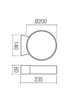 Stenska svetilka ONIRO AP LED 8W IP65 DG 3000K - slika 2