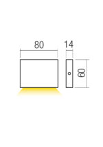 Stenska svetilka ZIPPER STEP LIGHT LED 3W IP65 SBK 2700K - slika 2
