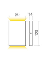 Stenska svetilka ZIPPER STEP LIGHT LED 2x3W IP65 AB 2700K - slika 2