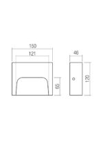 Stenska svetilka SASHI STEP LIGHT LED 6W IP65 TERRACOTTA 2700K - slika 2